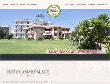 Tablet Screenshot of hotelamarpalace.com